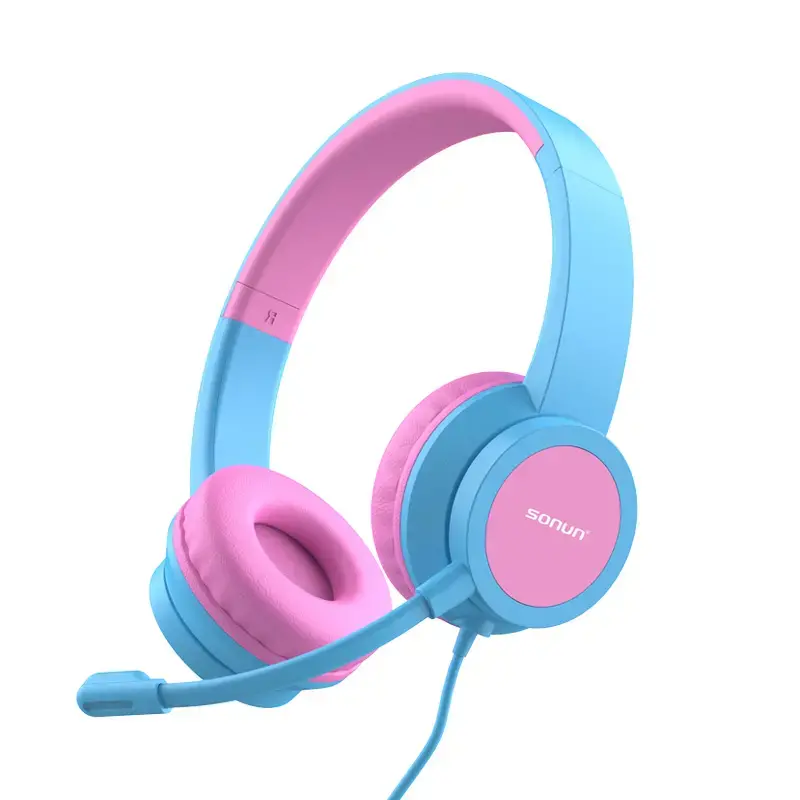 wired Children headphone with microphone