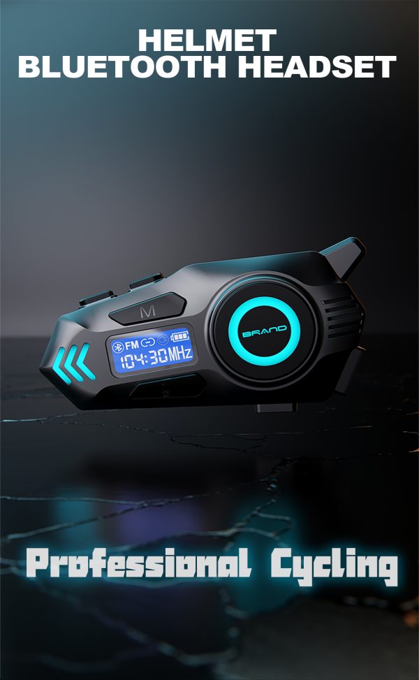 Helmet Bluetooth Headset with FM and Turn Signals