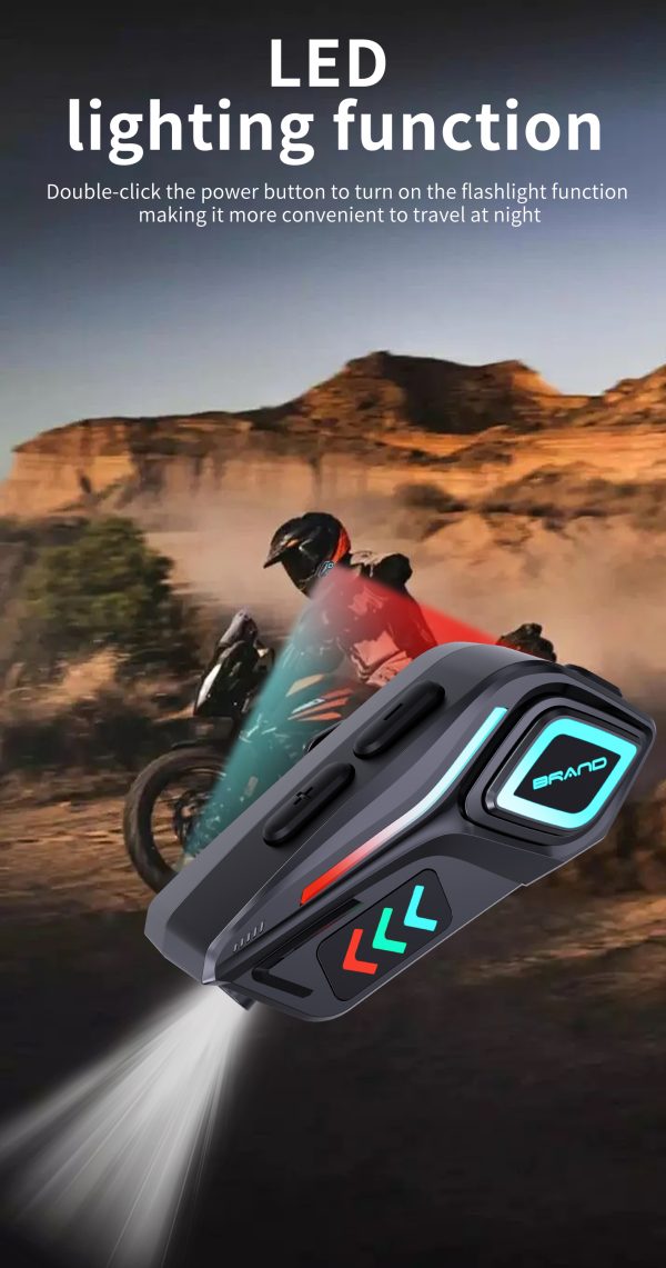 40-Hour Bluetooth Headset for Helmets