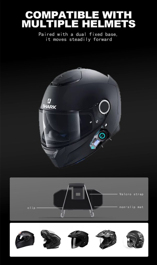 Helmet Bluetooth Headset with FM and Turn Signals