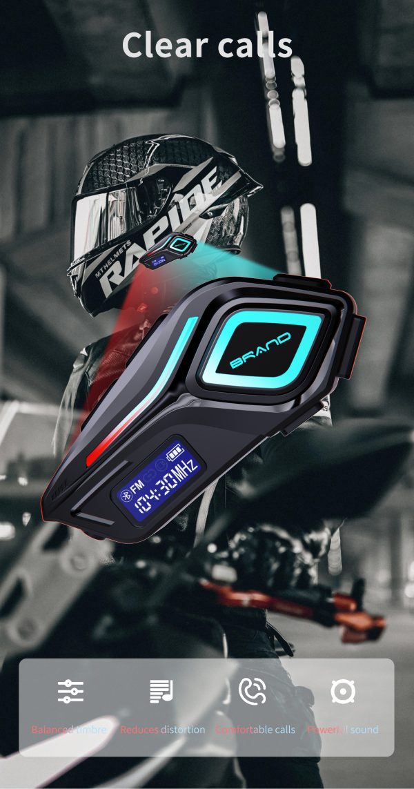 FM Radio Helmet Bluetooth Headset