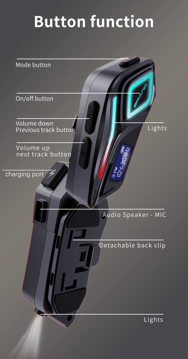 FM Radio Helmet Bluetooth Headset