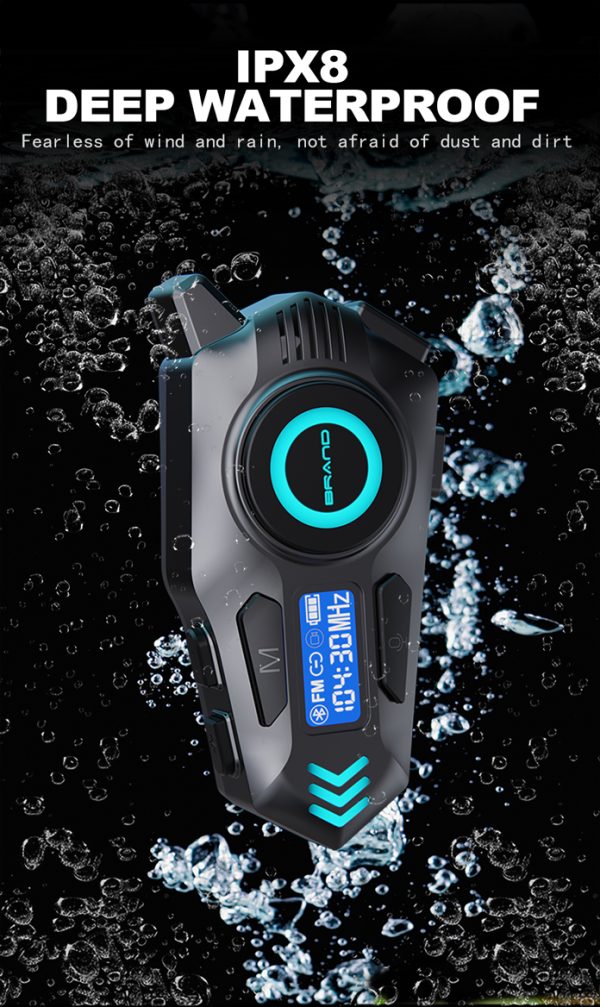 Helmet Bluetooth Headset with FM and Turn Signals