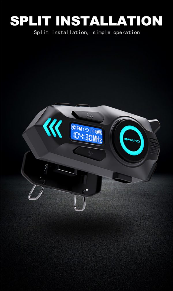 Helmet Bluetooth Headset with FM and Turn Signals