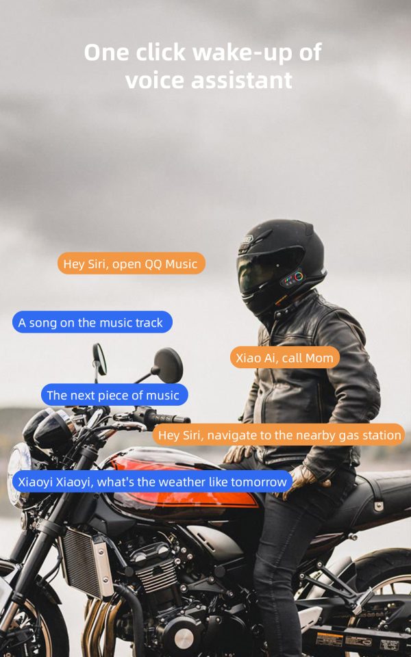 40-Hour Bluetooth Headset for Helmets