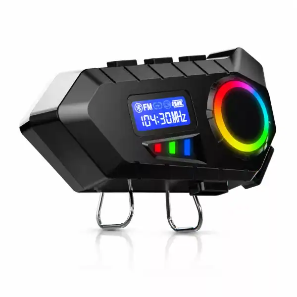 Motorcycle Helmet Bluetooth Headset with FM Radio And Display Screen